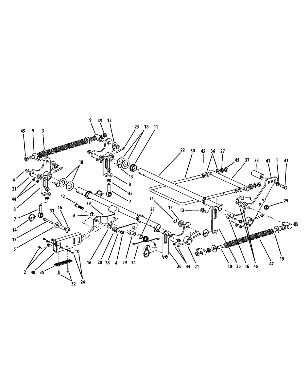Lift Assembly Diagram and Parts List for L60-KH (53AH8CTD050-27HP)(2011) Cub Cadet Lawn Tractor